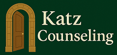 Katz Counseling logo which includes the name and opening door image.